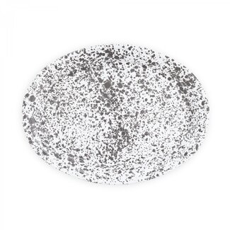 Crow Canyon Oval Platter Grey Splatter