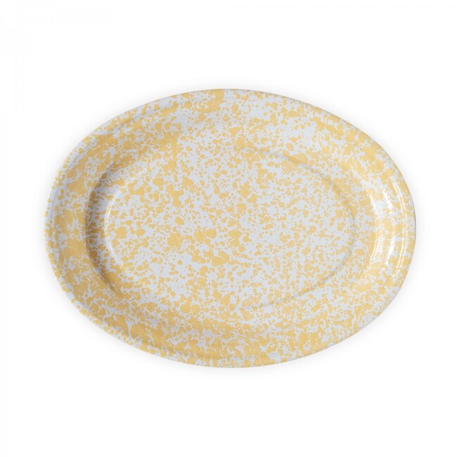 Oval Platter Yellow Splatter