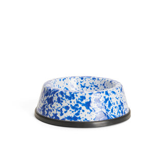 Crow Canyon Small Pet Bowl Navy Splatter