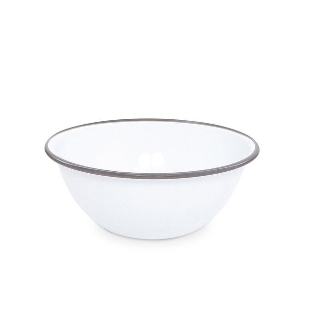 Small Serving Bowl Black Rim 1.5 Qt