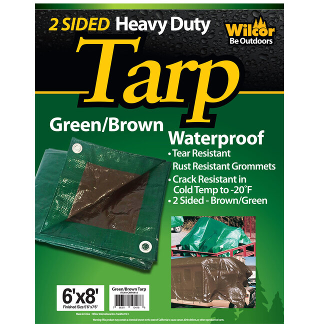 Poly Tarp 6’x8’ Green/Brown