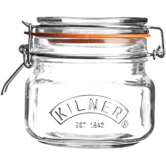 Clip Top Square Jar 17 Oz