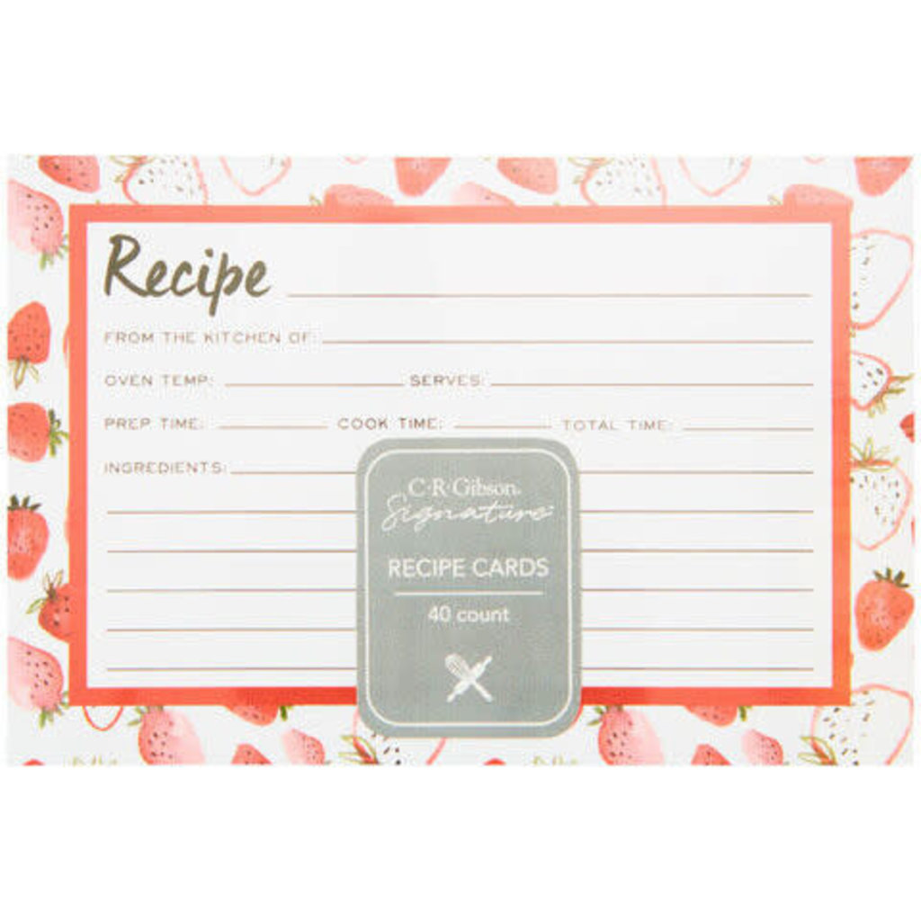 4 x 6 Recipe Cards - Strawberry Fields