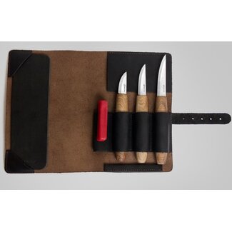 Sloyd Knives Carving Set in Leather Roll