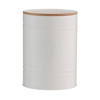 White Tin Essentials Tea Canister