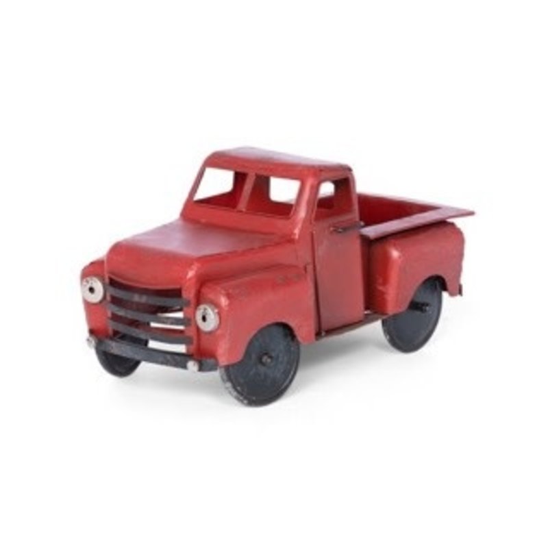 Vintage Red Metal Pick-Up Truck