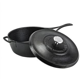 Lodge Cast Iron Blacklock 4qt Deep Skillet with Lid