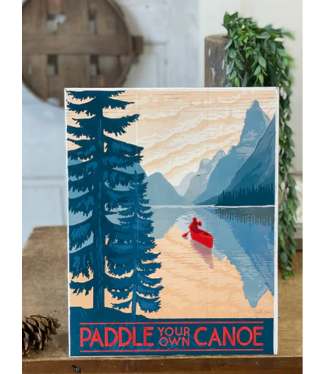 Wanderlust Canoe Sign 18”