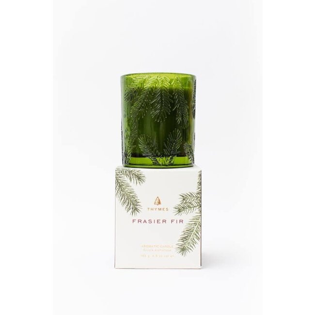 Frasier Fir Molded Green Glass Candle