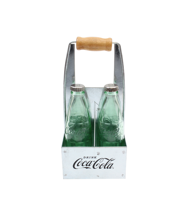 Metal Coca-Cola Salt and Pepper Set
