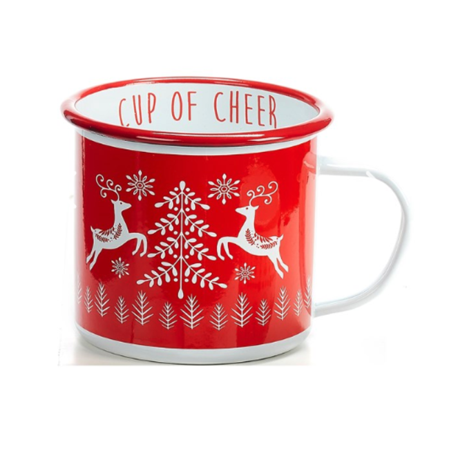 Clearance - Cup of Cheer Enamel Mug
