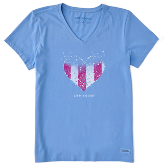 Life is Good Heart Stars and Stripes Tee