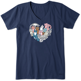 Life is Good Heart of Cats Tee