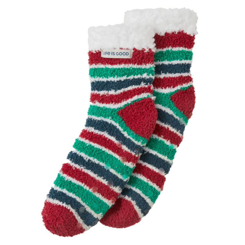 Life is Good Jolly Holiday Snuggle Slipper Socks