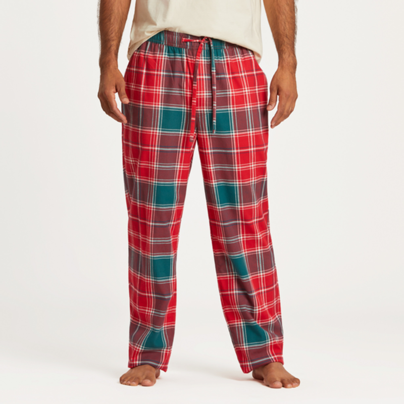 Life is Good Men’s Holiday Red Plaid Classic Sleep Pant