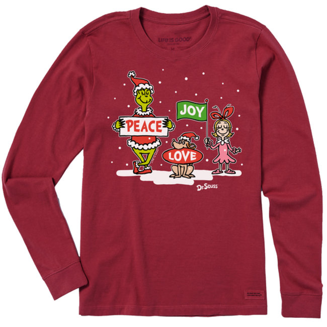 Clearance - Women’s Grinch Peace Love Joy LS