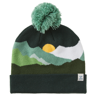 Life is Good Life Isn’t Perfect Spruce Green Beanie - Adult