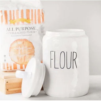 Clearance White Flour Keeper 10”