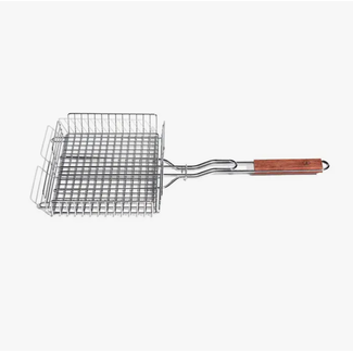 Chrome Grill Basket 25” with Rosewood Handle