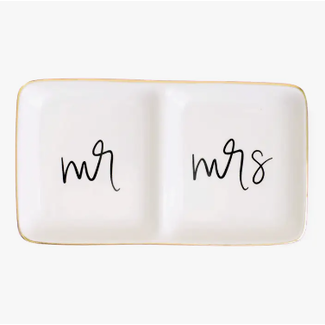 Mr & Mrs Jewelry Dish 7 x 4