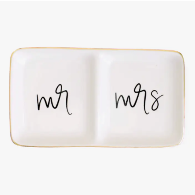 Mr & Mrs Jewelry Dish 7 x 4