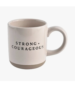 Sweet Water Decor Strong & Courageous Stoneware Mug 14 oz