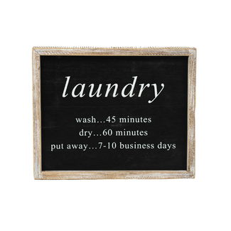 Laundry Times Wood Framed Sign 12 x 10