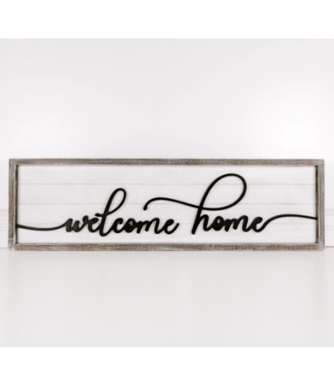 Adams & Co Welcome Home Wood Framed Sign 10 x 36