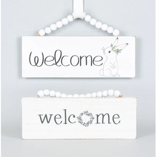 Welcome Sign - Double Sided 12 x 4.25