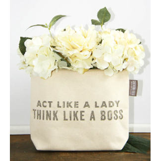 Act Like a Lady - Zipper Pouch - Clearance