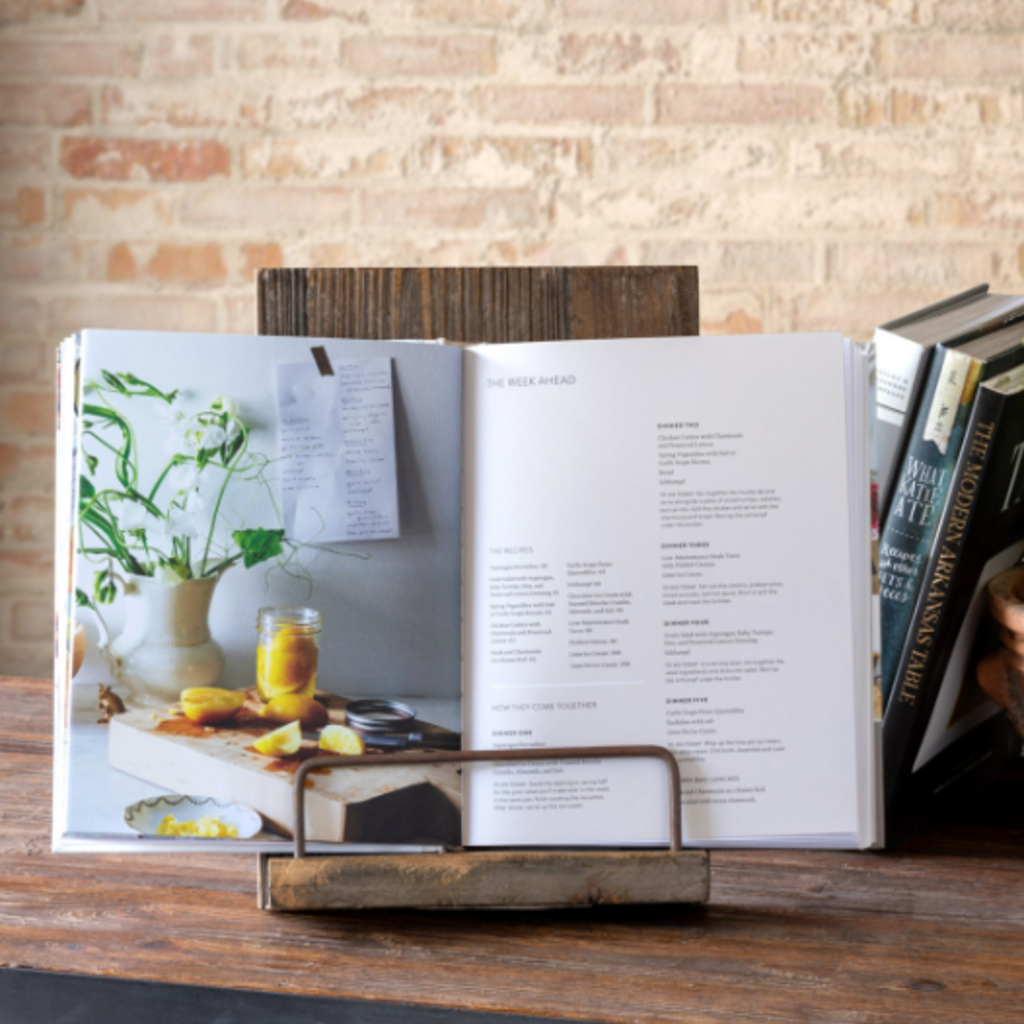 Aged Wood Cookbook Stand