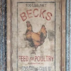 Becks Poultry Seed Sign
