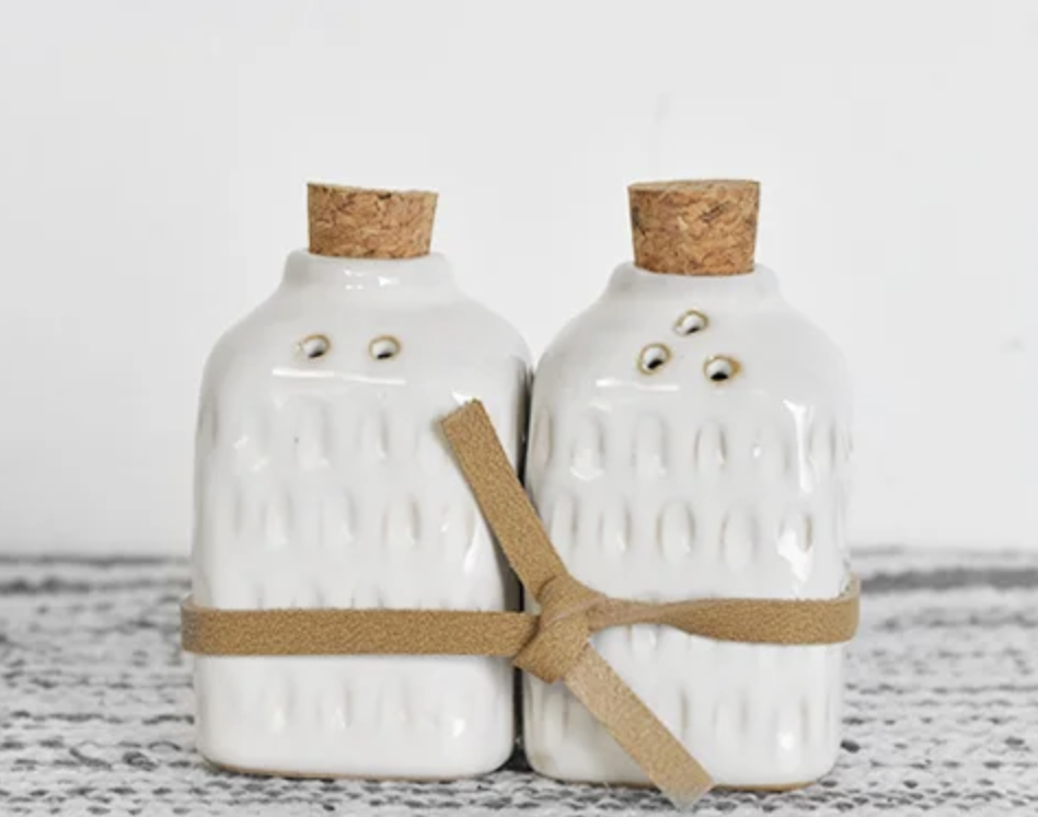 PD Home Set of 2 Glazed Salt & Pepper Shakers