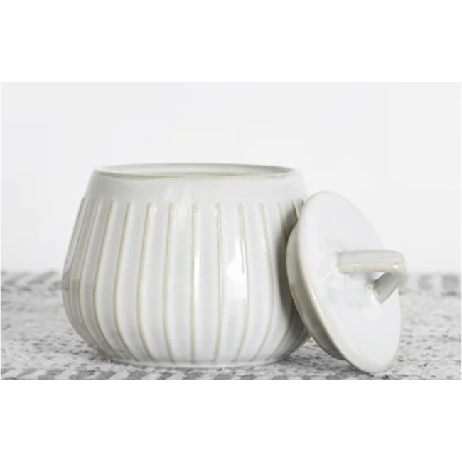 3" Stripe Jar with Lid