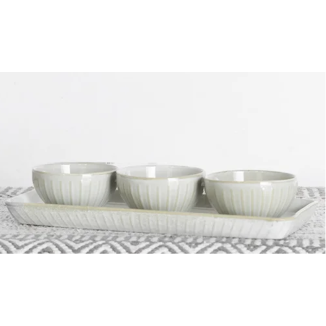 3 Bowl and Tray Set