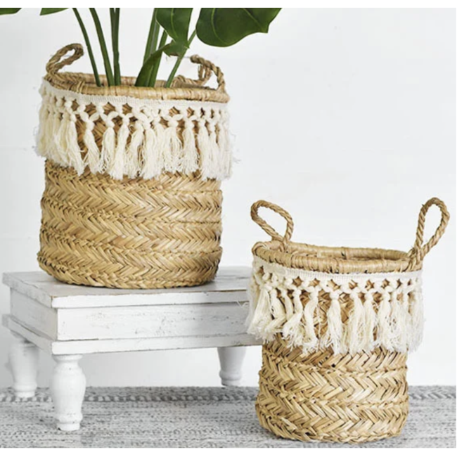 Handled Baskets with Tassels SM