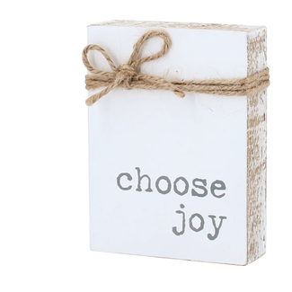 Choose Joy Jute Block Sign