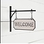 Wall Welcome Tin Hanger