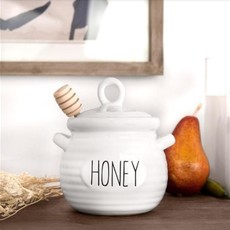 5" Ceramic Honey Jar with Wood Stick