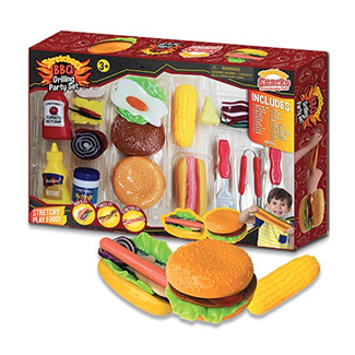 Fat Brain Toy Co. Play Food Multi - Backyard Pizza Oven Toy Set