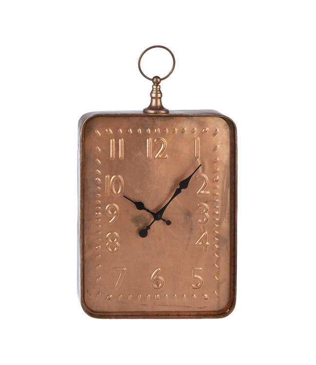 Ganz USA LLC Antique Copper Embossed Wall Clock 12.25 x 19.25