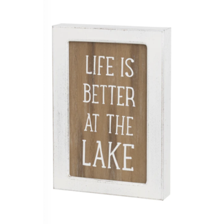 Better At The Lake Layered Sign