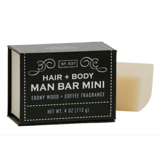 Man Bar Mini 4 oz Ebony Wood & Coffee