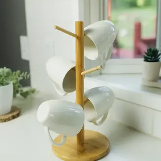 Bamboo Coffee Cup Tree Holder