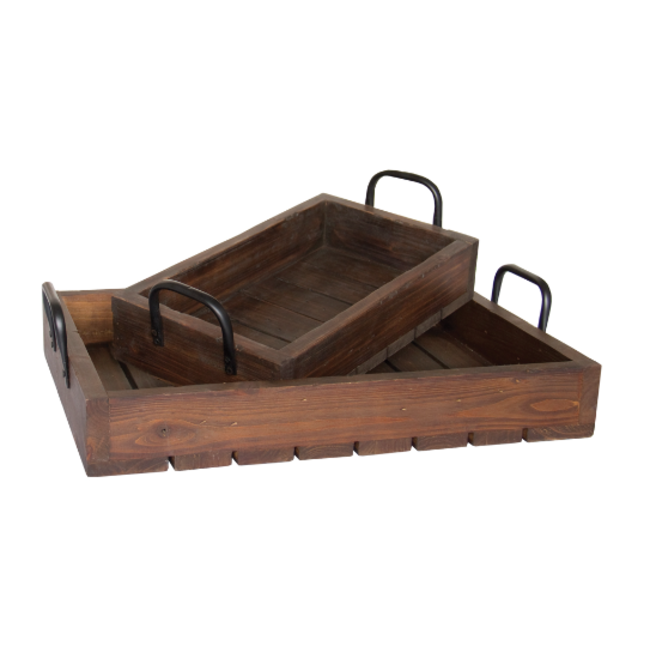 Stained Rustic Tray Sm