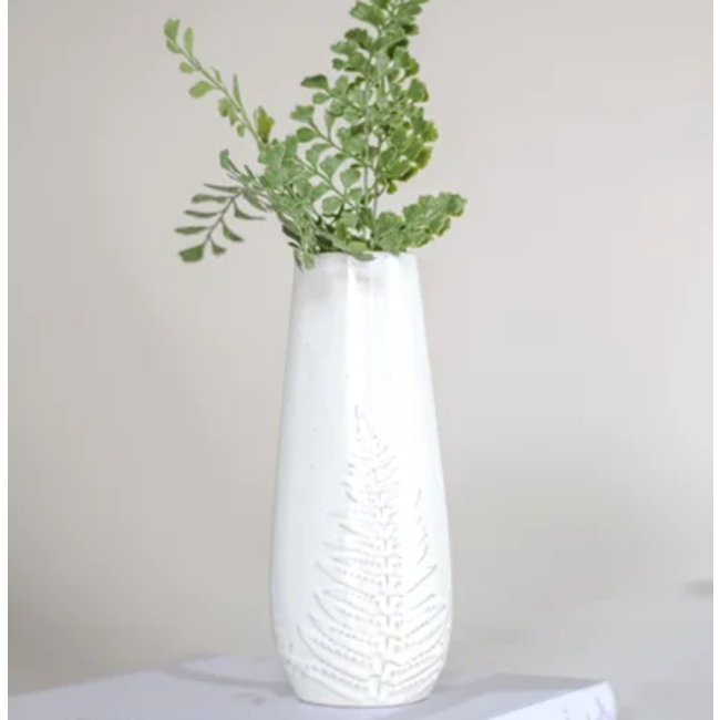 Fern Pattern Vase 10.75”