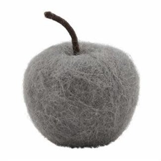 Felted Wool Apple Gray
