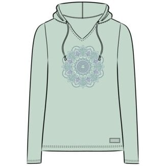 Life is Good Turtle Mandala Long Sleeve Crusher-Lite Hooded Tee