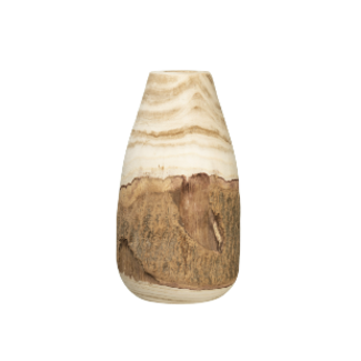 Paulownia Wood Vase with Live Edge 12 1/2”