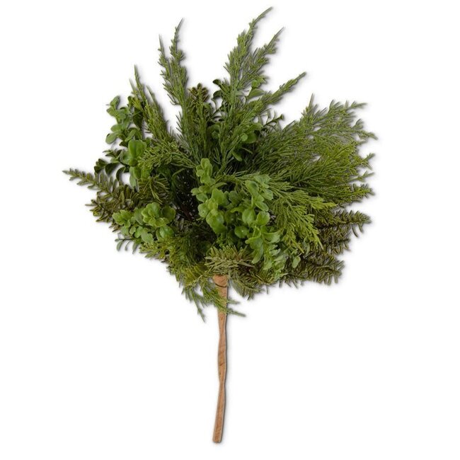 Real Touch Boxwood & Mixed Pine Bush 20"